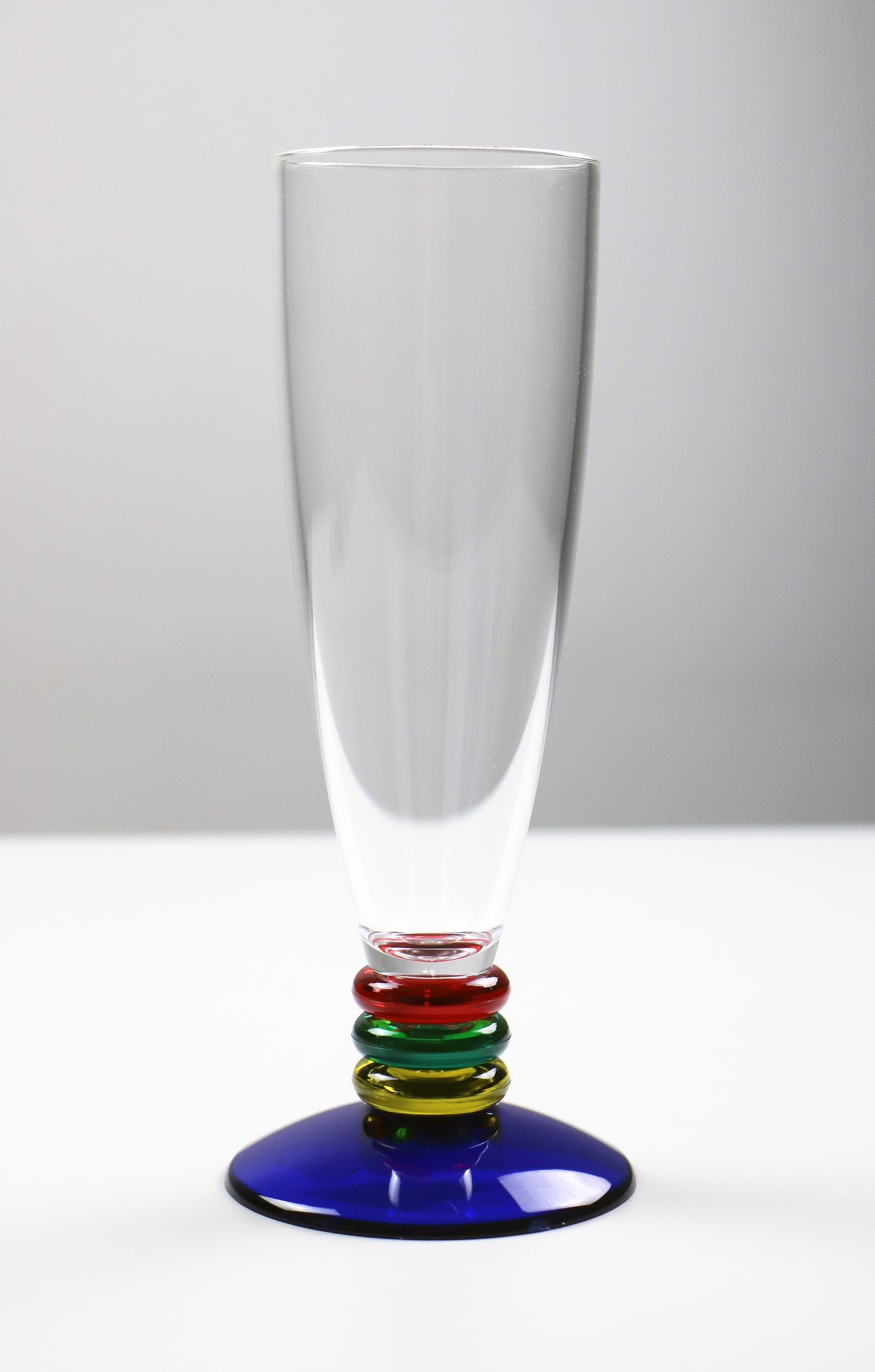 1990s Italian acrylic champagne flute - Colors range by Guzzini