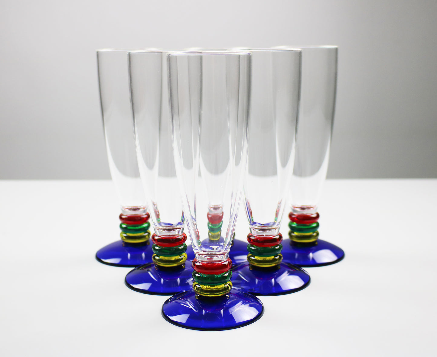 1990s Italian acrylic champagne flute - Colors range by Guzzini