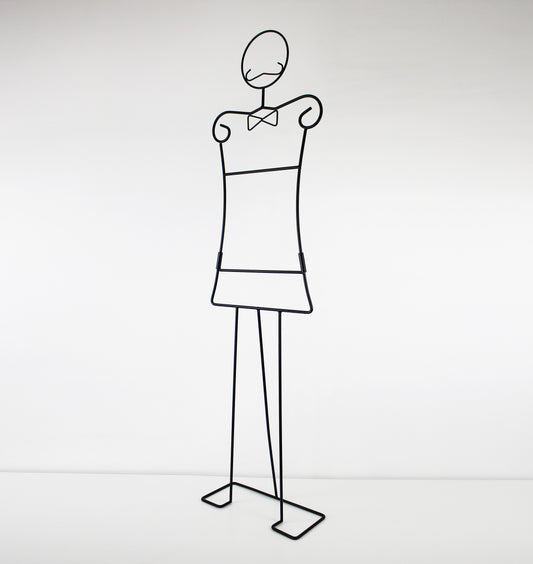 Vintage black metal gentleman valet