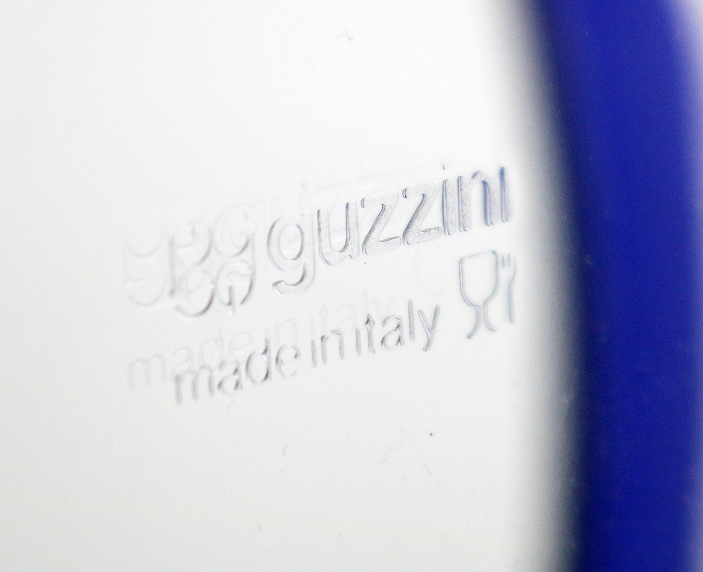 Ninfea salad serving bowl by Guzzini Italy - 1990s - clear and transparent blue acrylic
