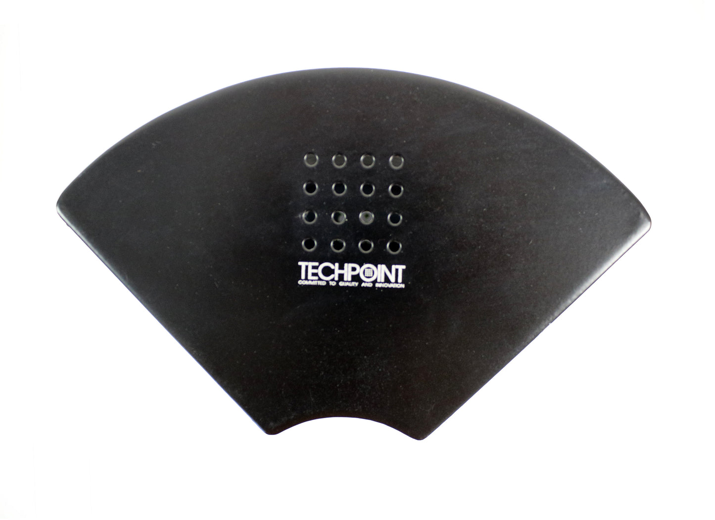 Techpoint CD storage rack in black metal with perforation - 1990s