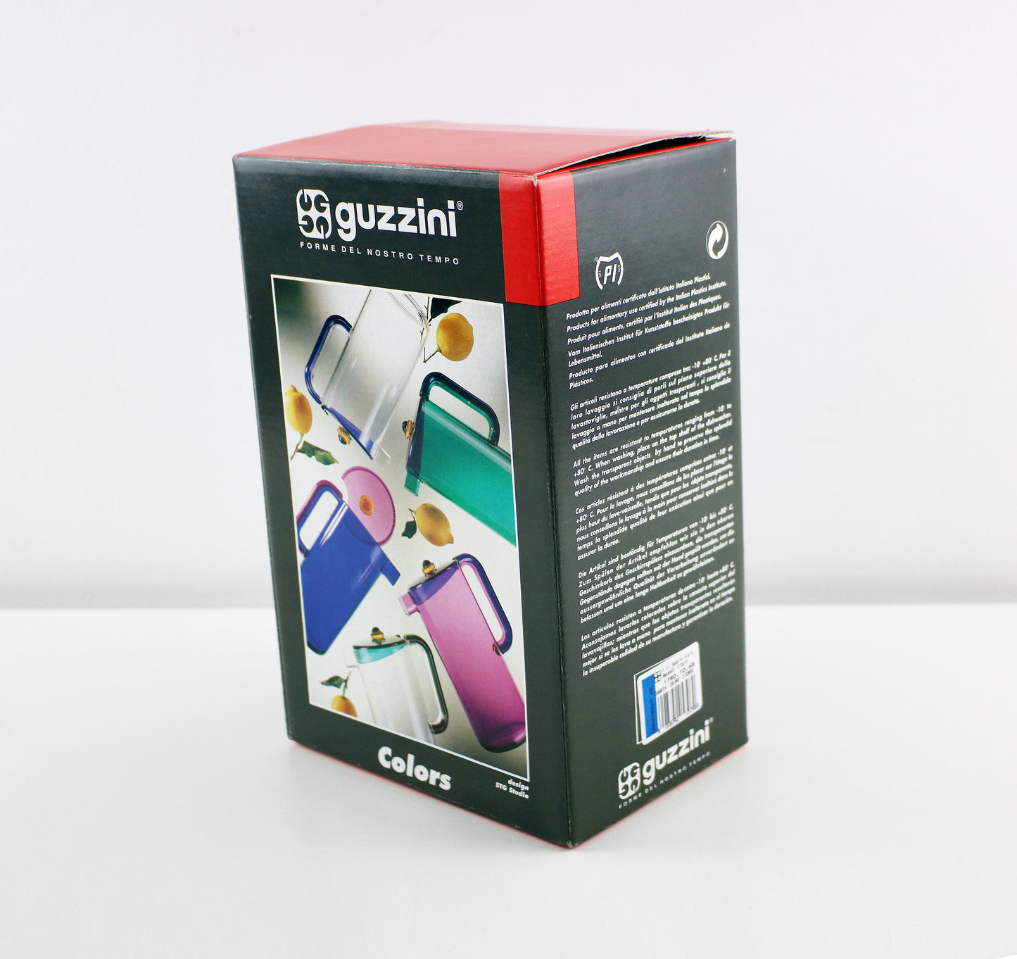 Memphis inspired Italian water jug - Colors acrylic range by Guzzini Italy