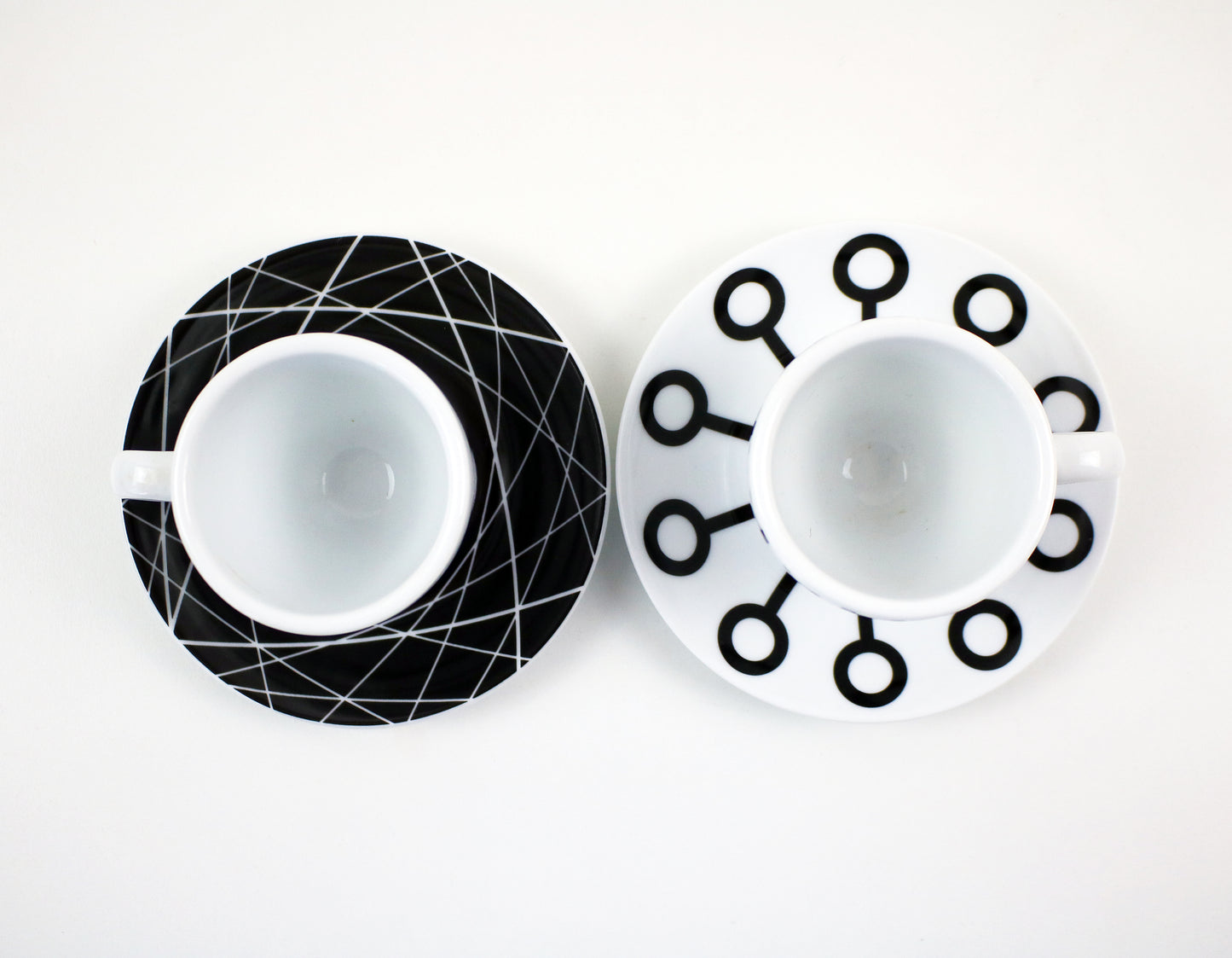 Paula by Bodum Denmark - black and white espresso cup and saucer set