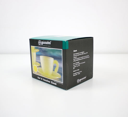 Angletti and Ruzza Zaza espresso cups - cream yellow Fratelli Guzzini