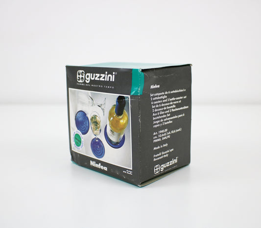 Transparent green acrylic drinks coaster set by Guzzini Italy - 1990s - 8 pieces