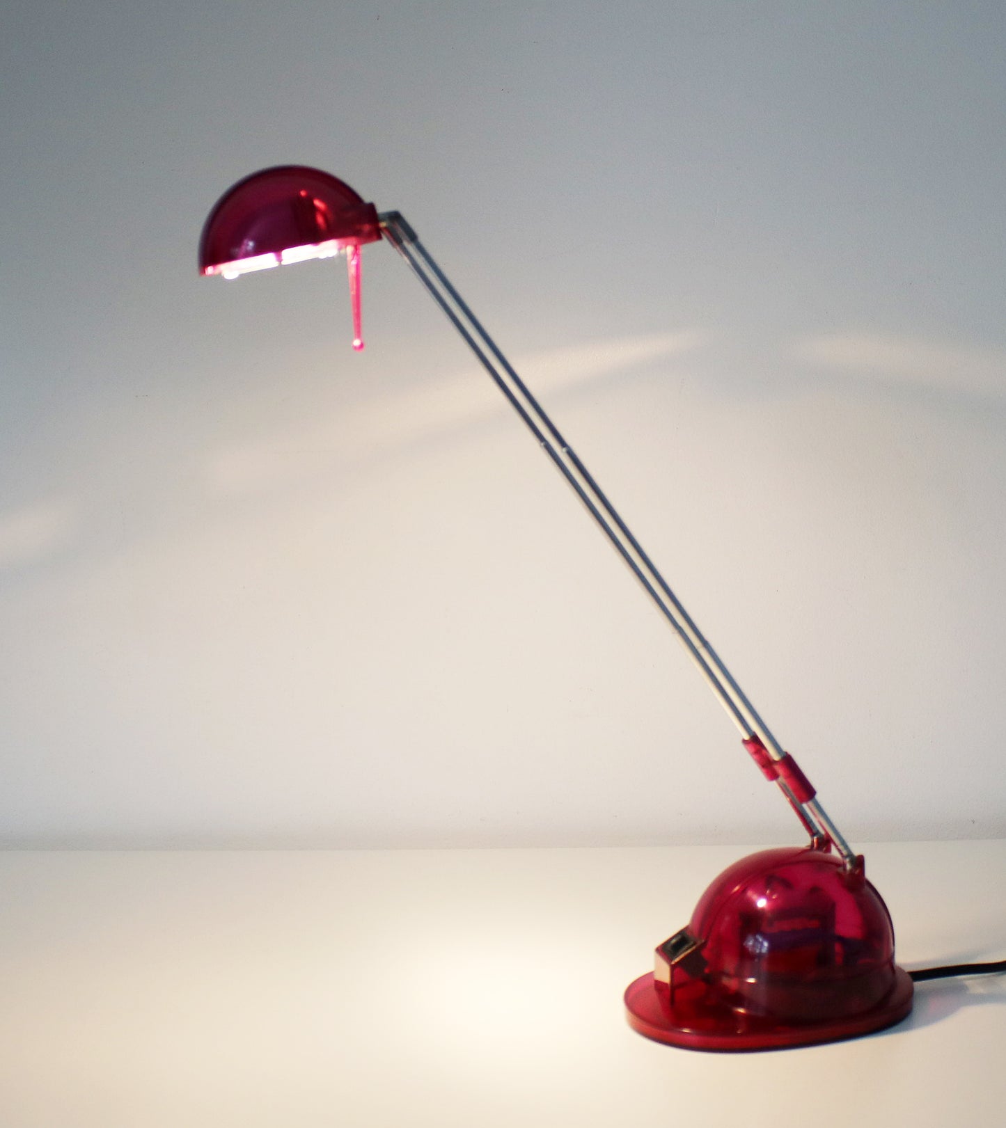 Transparent plastic desk light 1990s / Y2K - Pink or Purple