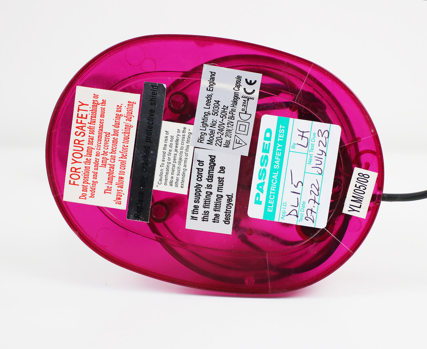 Transparent plastic desk light 1990s / Y2K - Pink or Purple