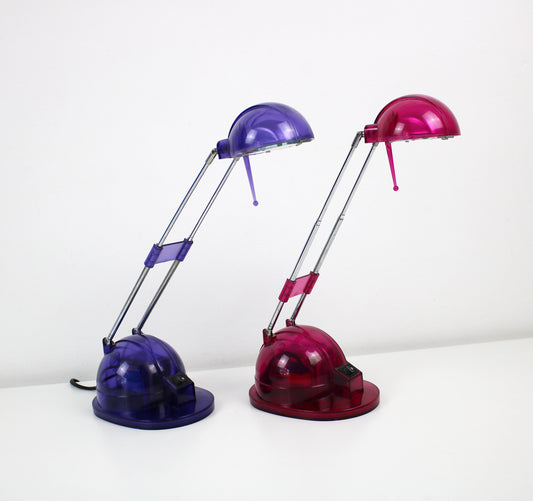 Transparent plastic desk light 1990s / Y2K - Pink or Purple
