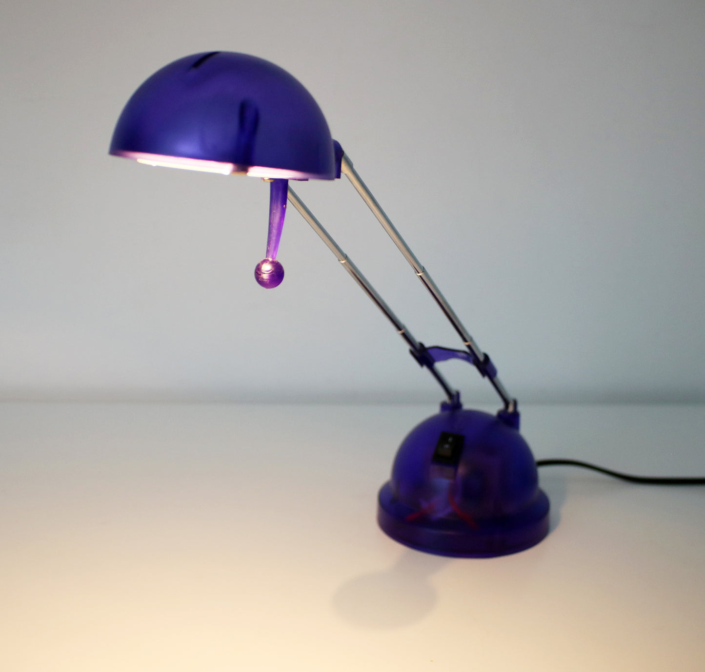 Frosted plastic desk light 1990s / Y2K - Purple or Blue
