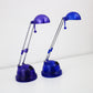 Frosted plastic telescopic desk lights from the 1990s or Y2K in Purple or Blue
