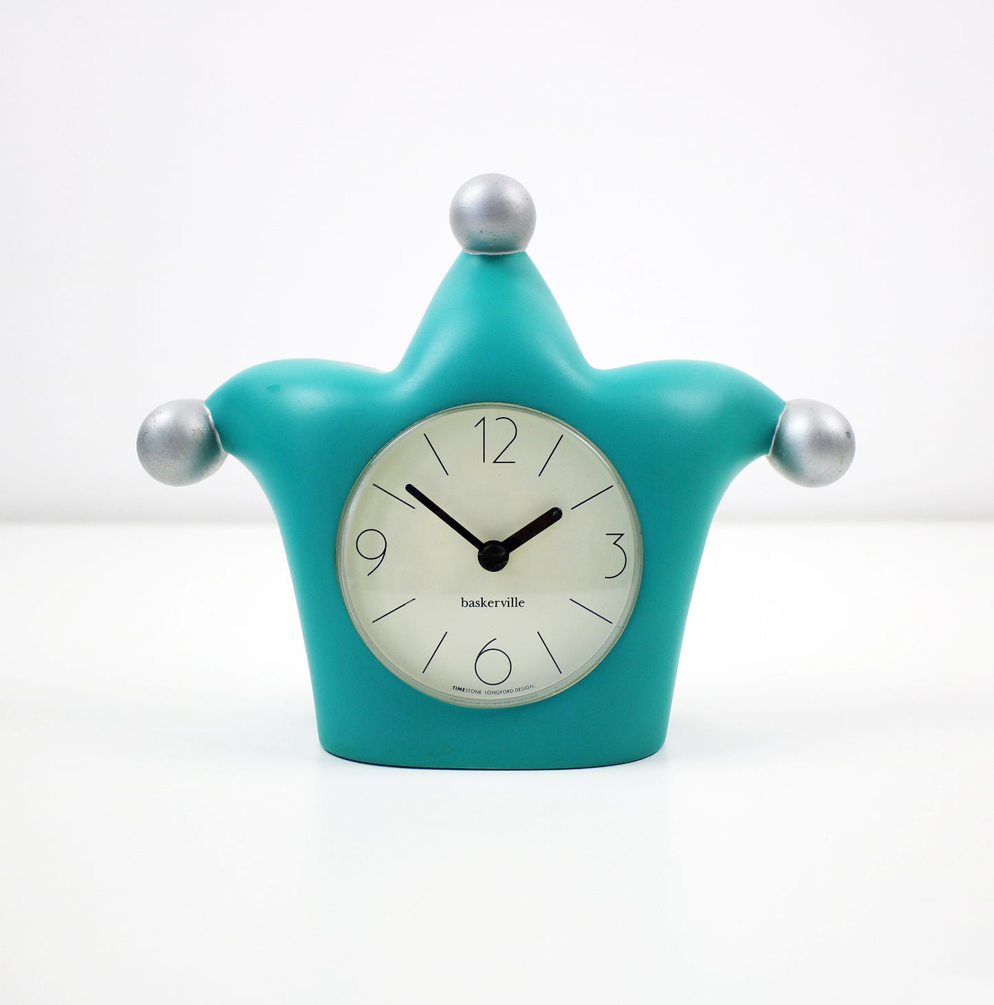 1980s Memphis post modern jester clock by Timestone Longford Design