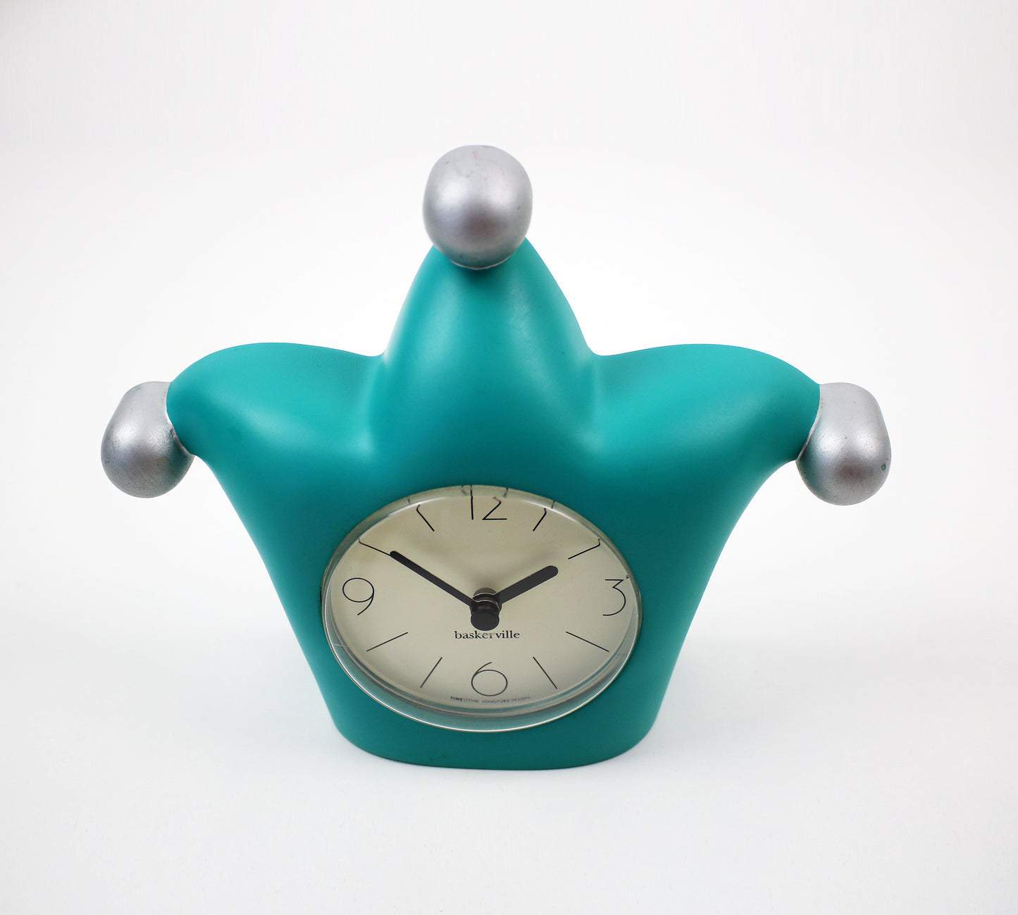 1980s Memphis post modern jester clock by Timestone Longford Design