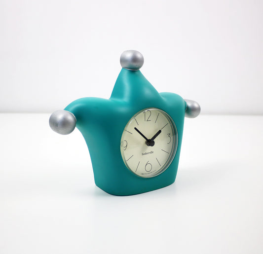 1980s Memphis post modern jester clock by Timestone Longford Design