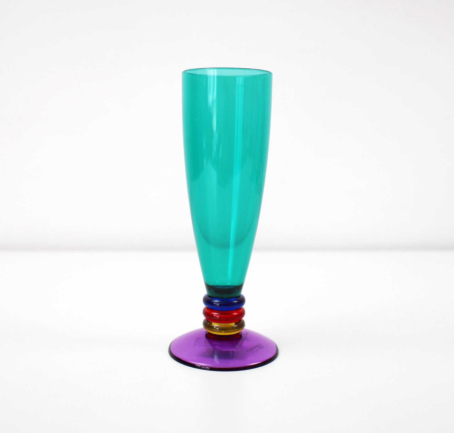 1990s Italian acrylic champagne flute - Colors range by Guzzini