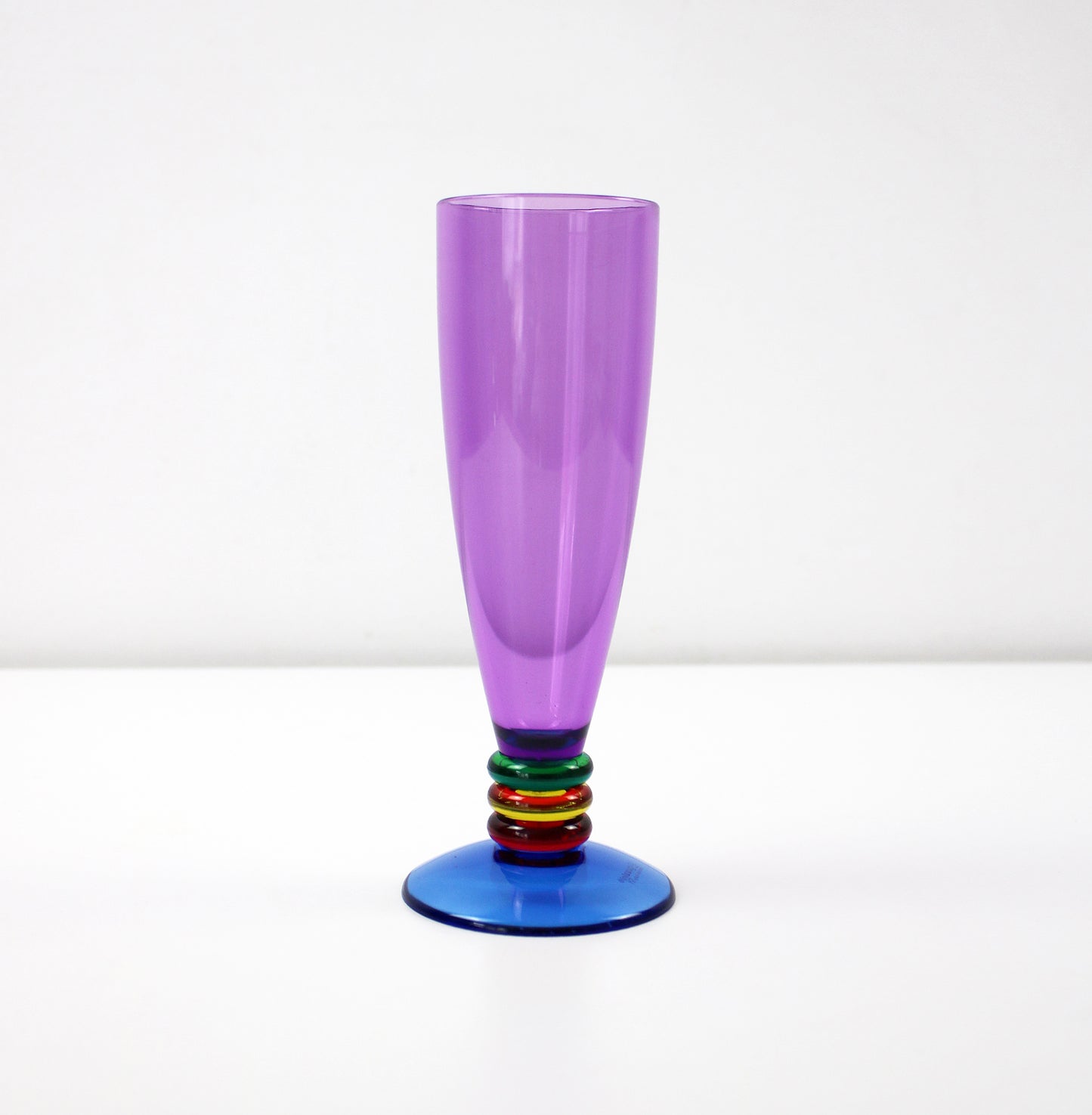1990s Italian acrylic champagne flute - Colors range by Guzzini