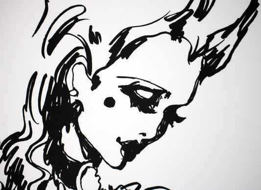 Barbara Hulanicki illustration print of Marie Antoinette - Brighton Museum