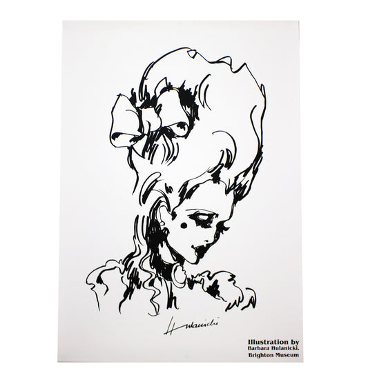 illustration print of Marie Antoinette by Barbara Hulanicki