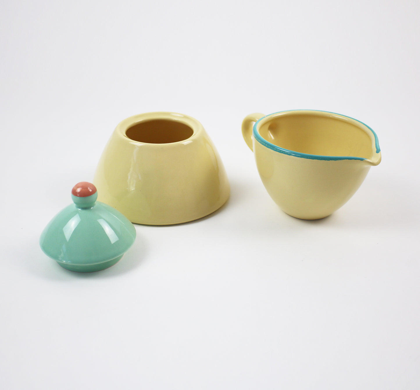 Post modern Italian ceramic tea service by Pagnossin
