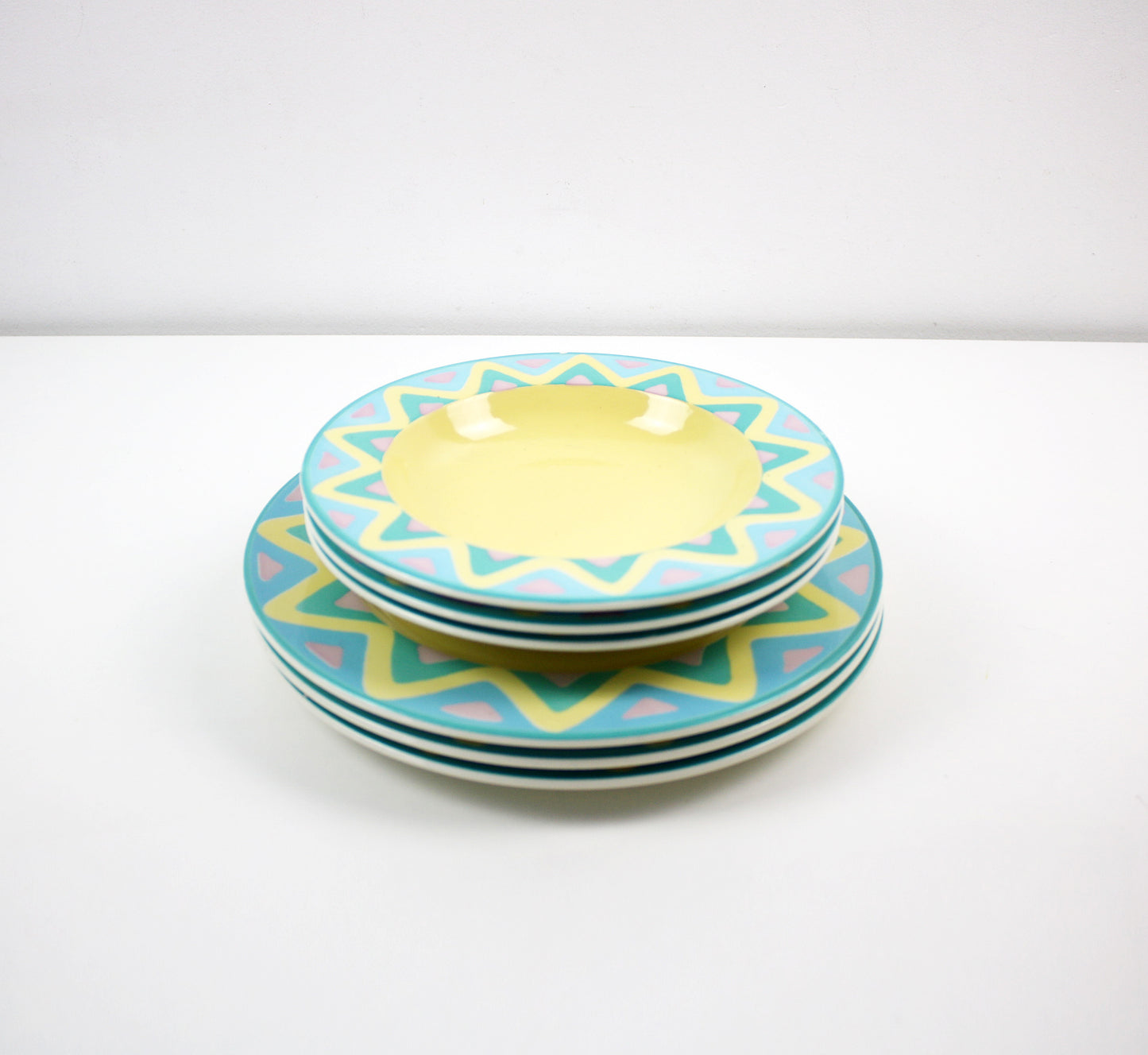 Post modern Italian ceramic tea service by Pagnossin