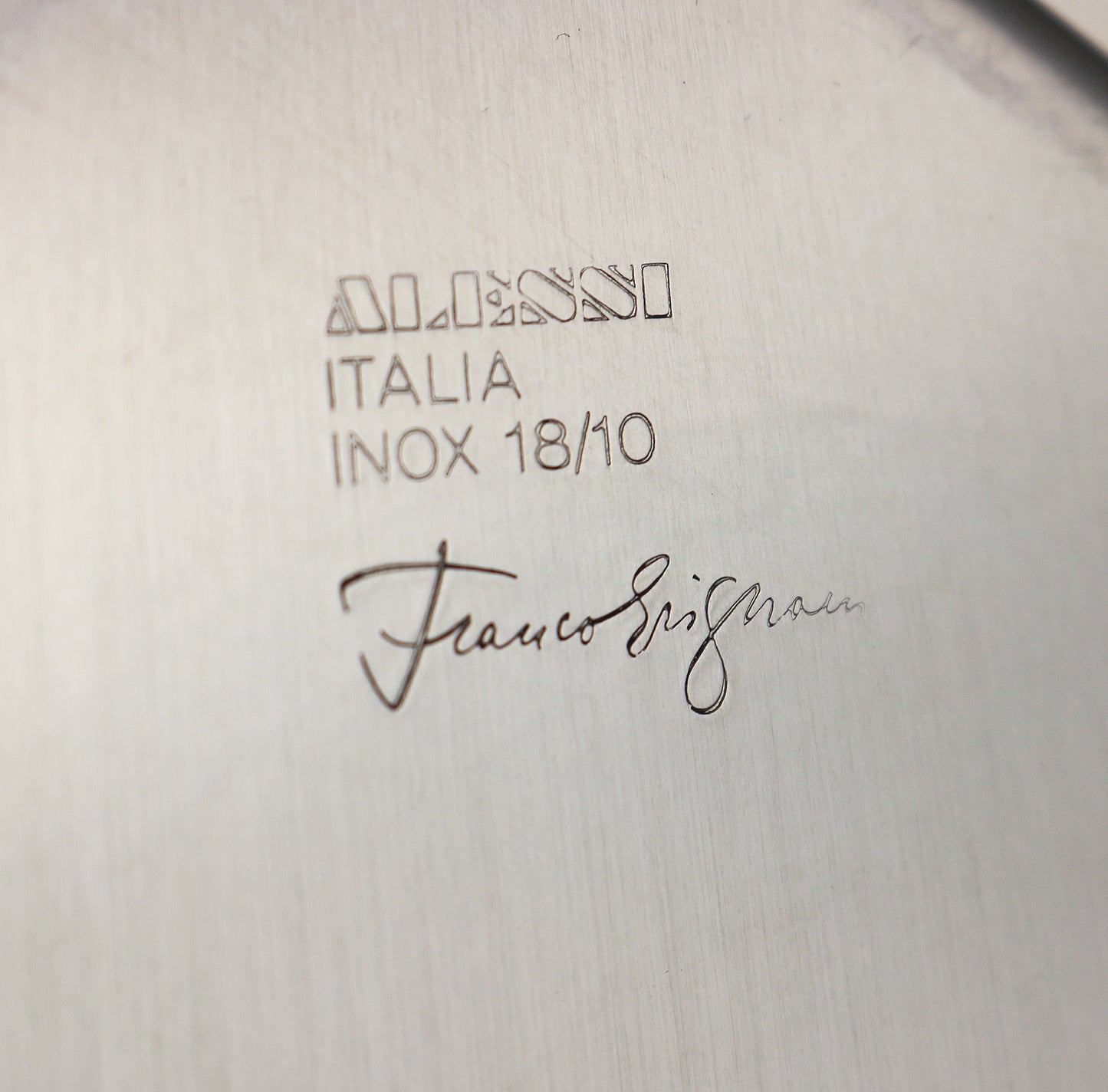 Alessi Trifolio tray in steel by Franco Grignani 1970s