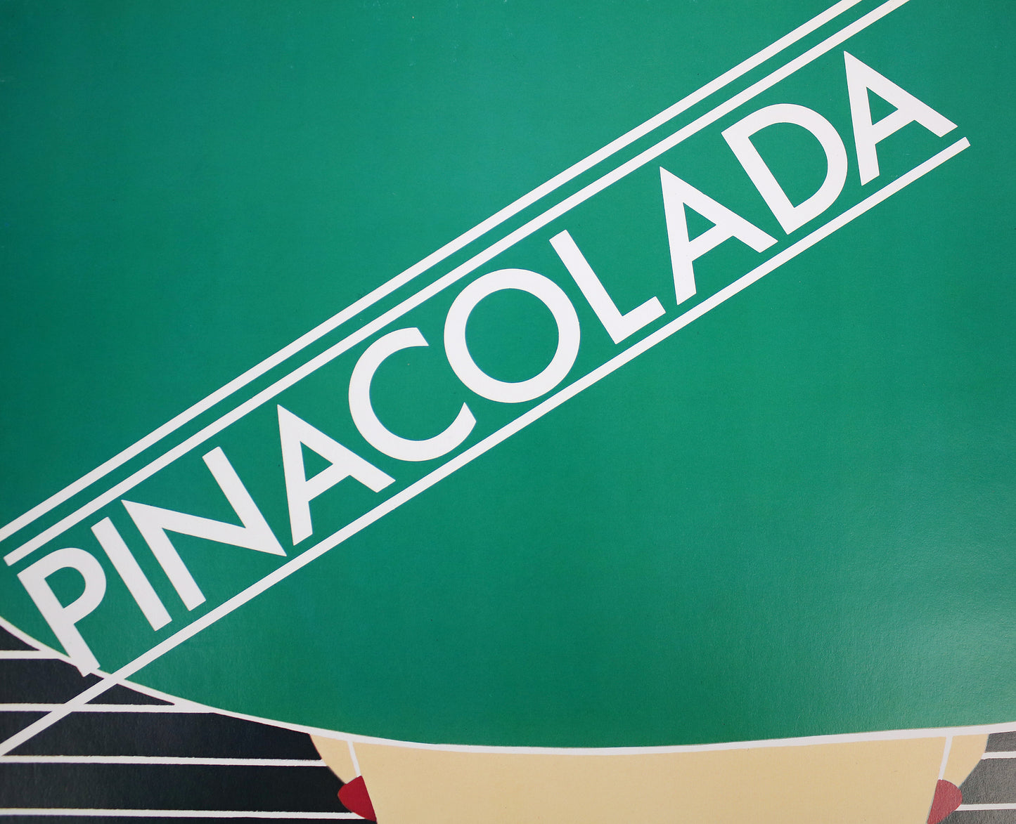1980s Cocktail print poster by Josie Diane - Pina Colada