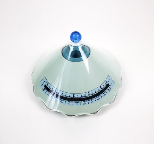 Ennio Pasini for Guzzini postmodern Dolly kitchen scales in pale blue acrylic