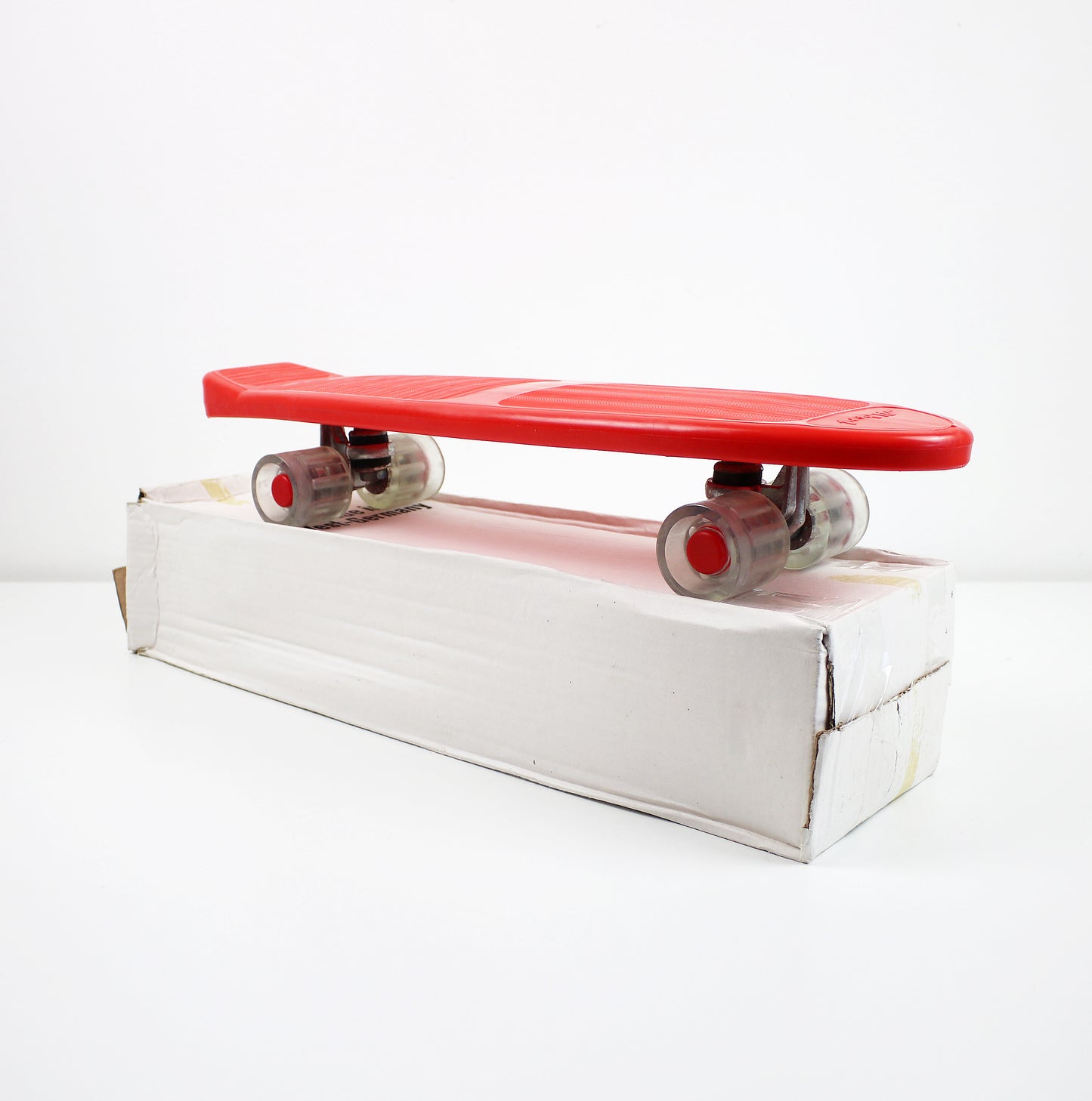 1980s West German Albert skateboard - red plastic unused