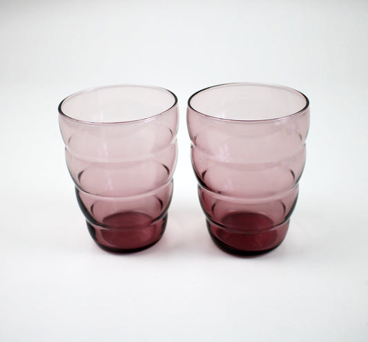Pairs of retired and preloved Skoja beehive glasses by IKEA 2012