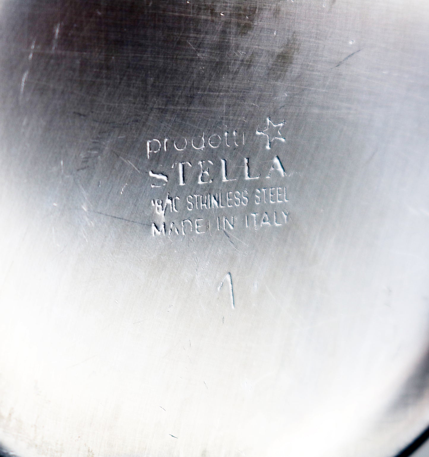 Vintage Italian dressing cruet set in stainless steel, brass and copper by Stella