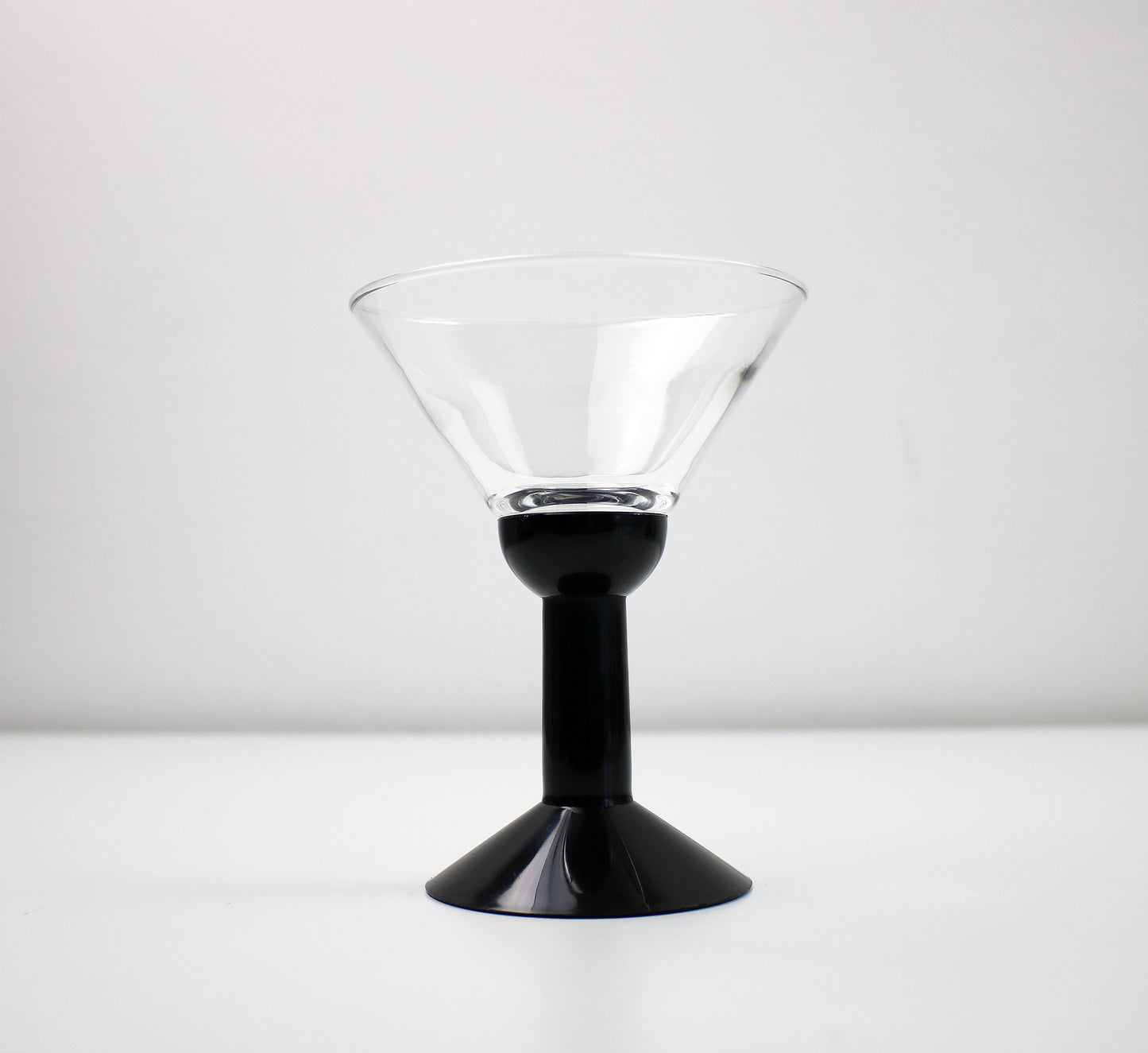 C Jørgensen for Bodum - Pairs of 1980s Oktett glass and plastic martini cocktail glasses