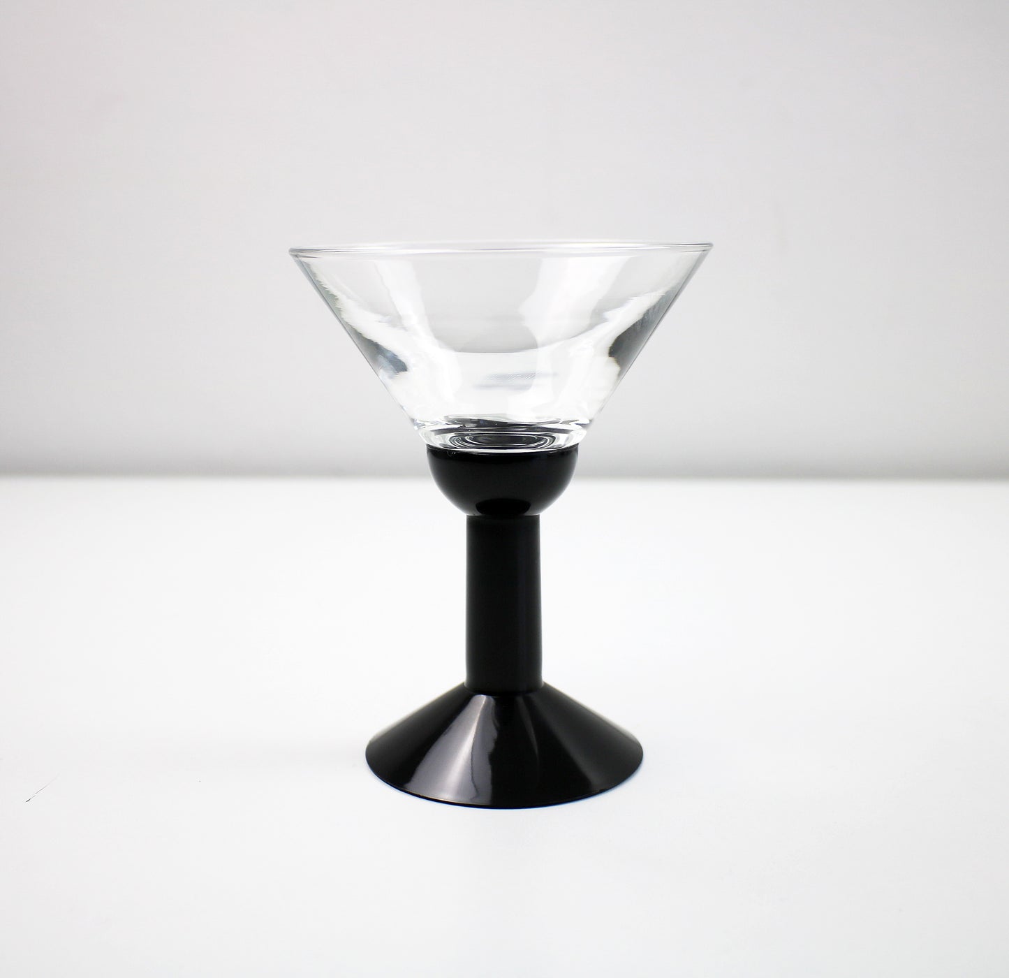 C Jørgensen for Bodum - Pairs of 1980s Oktett glass and plastic martini cocktail glasses