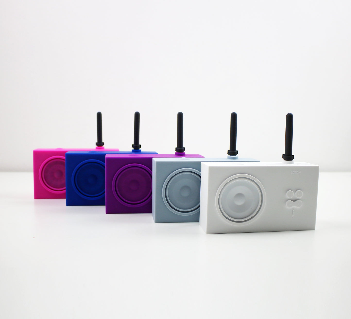 Original 1997 Tykho LA42 rubber radio by Marc Berthier for Lexon Design