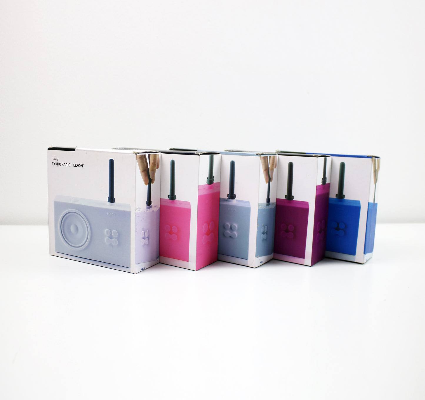 Original 1997 Tykho LA42 rubber radio by Marc Berthier for Lexon Design
