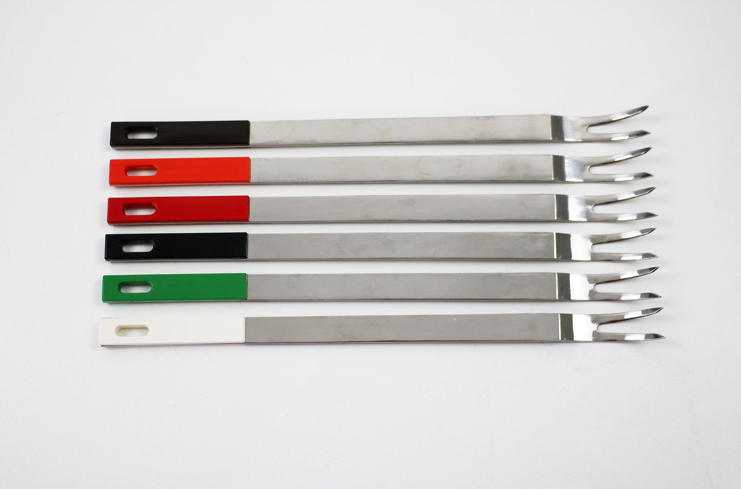 Modernist fondue fork set by Abert Italy 1973