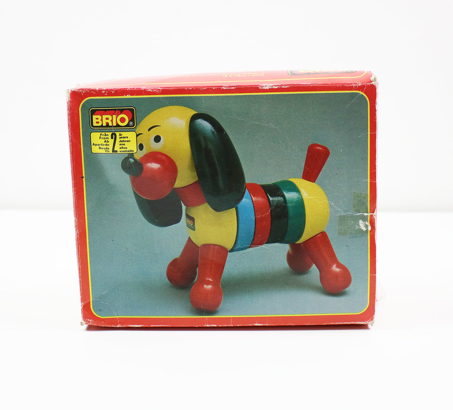 Brio Puck dog - Swedish wooden dog 1970s (collectors' display item only)