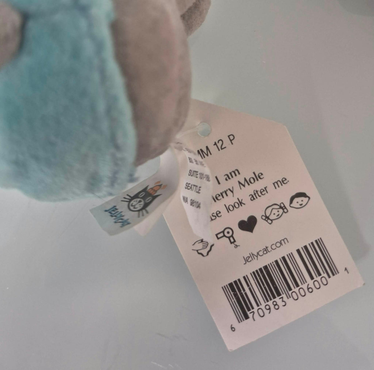 Jellycat rare and retired vintage Merry Moles with TAGS - sold individually - 3 colours available.