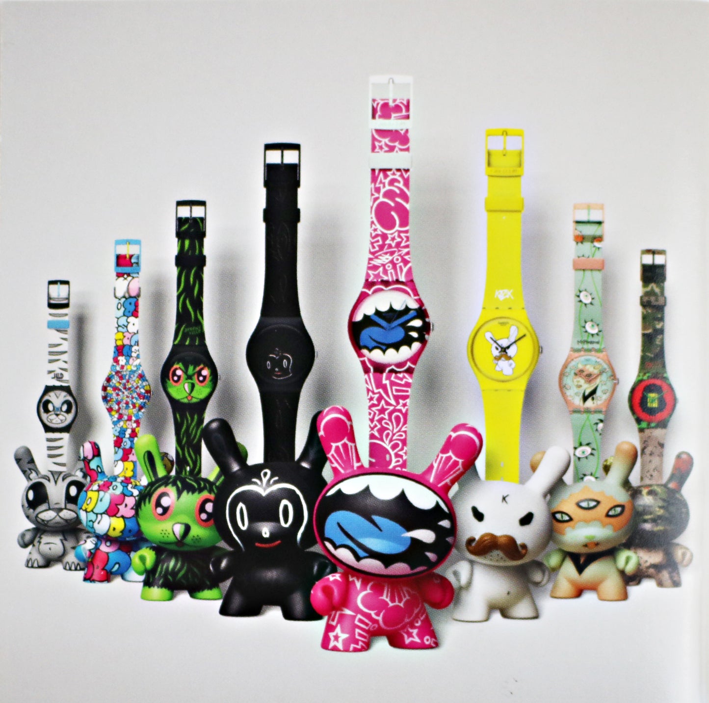 KIDROBOT for Swatch Watch and 3" Dunny set Love Song by Tilt - RETIRED UNUSED