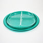 1990s Italian hors d'oeuvres serving tray in clear and clear emerald green lucite by Guzzini - Ninfea range