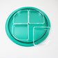 1990s Italian hors d'oeuvres serving tray in clear and clear emerald green lucite by Guzzini - Ninfea range