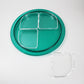 1990s Italian hors d'oeuvres serving tray in clear and clear emerald green lucite by Guzzini - Ninfea range