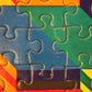 Otto Maier Verlag - rare graphic double-sided jigsaw puzzle for Ravensburger 1973