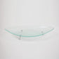 Y2k Preloved fruit bowl in frosted glass and metal