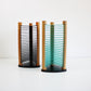 1990s Y2K CD tower / storage rack in wood and acrylic - postmodern design