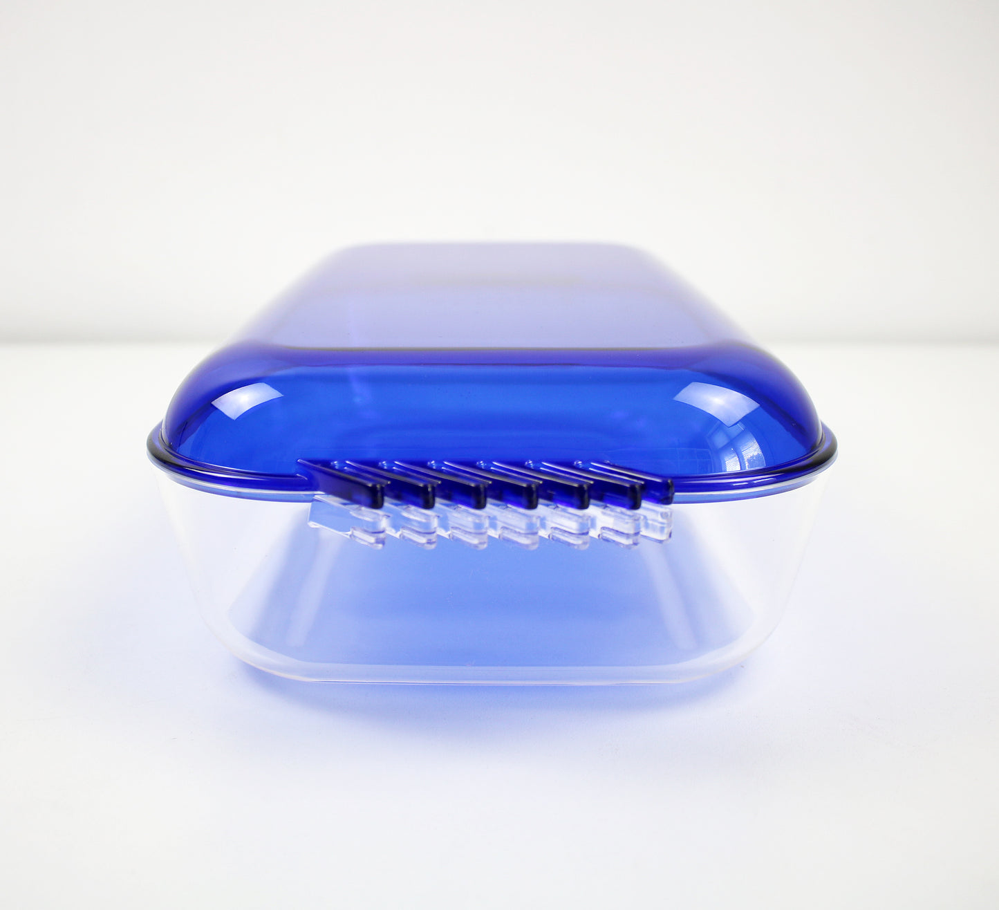 Bruno Gecchelin for Guzzini 1980s Italian acrylic / lucite storage and serving container. In and Out range.