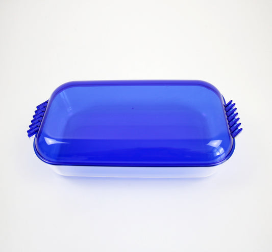 Bruno Gecchelin for Guzzini 1980s Italian acrylic / lucite storage and serving container. In and Out range.