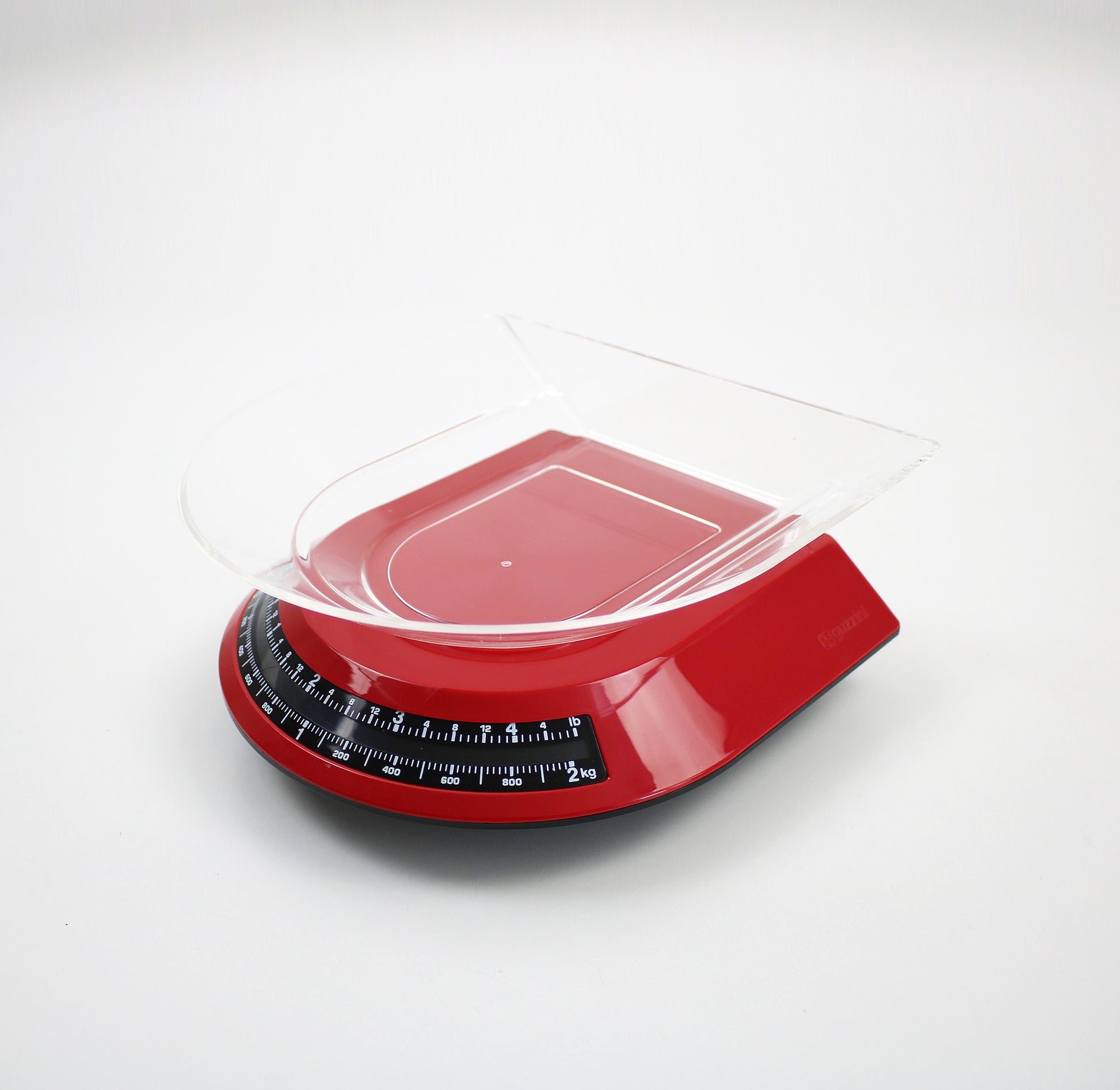 Furio Minuti for Guzzini 1980s Lady B postmodern kitchen scales red and black acrylic