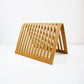 Vintage bent plywood beech veneer magazine rack / vinyl record storage 1980s 1990s