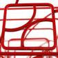 Preloved 3 tier fruit basket vegetable trolley - atomic revival red coated steel - late 20th century
