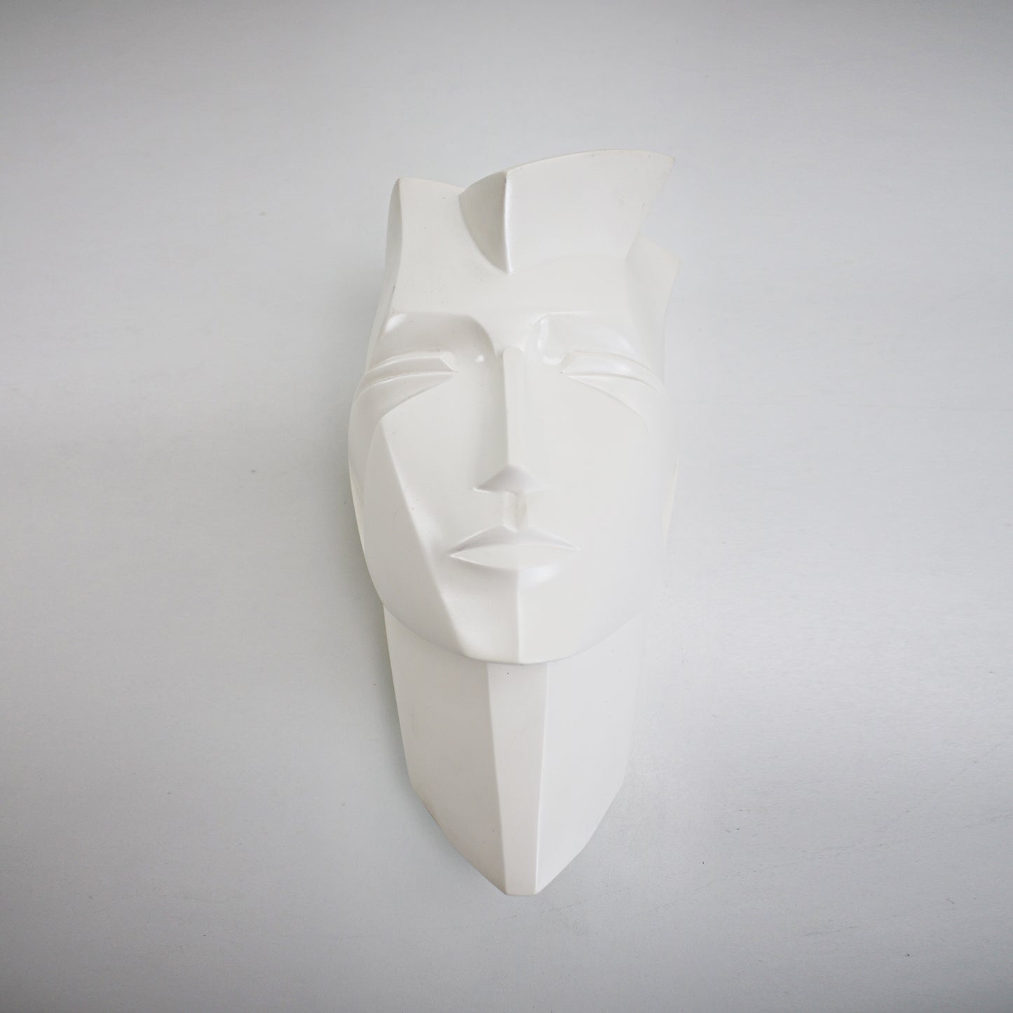 Original Lindsey B Brian or Brunhilde full face mannequin wall sculptures (stand also available) in white resin