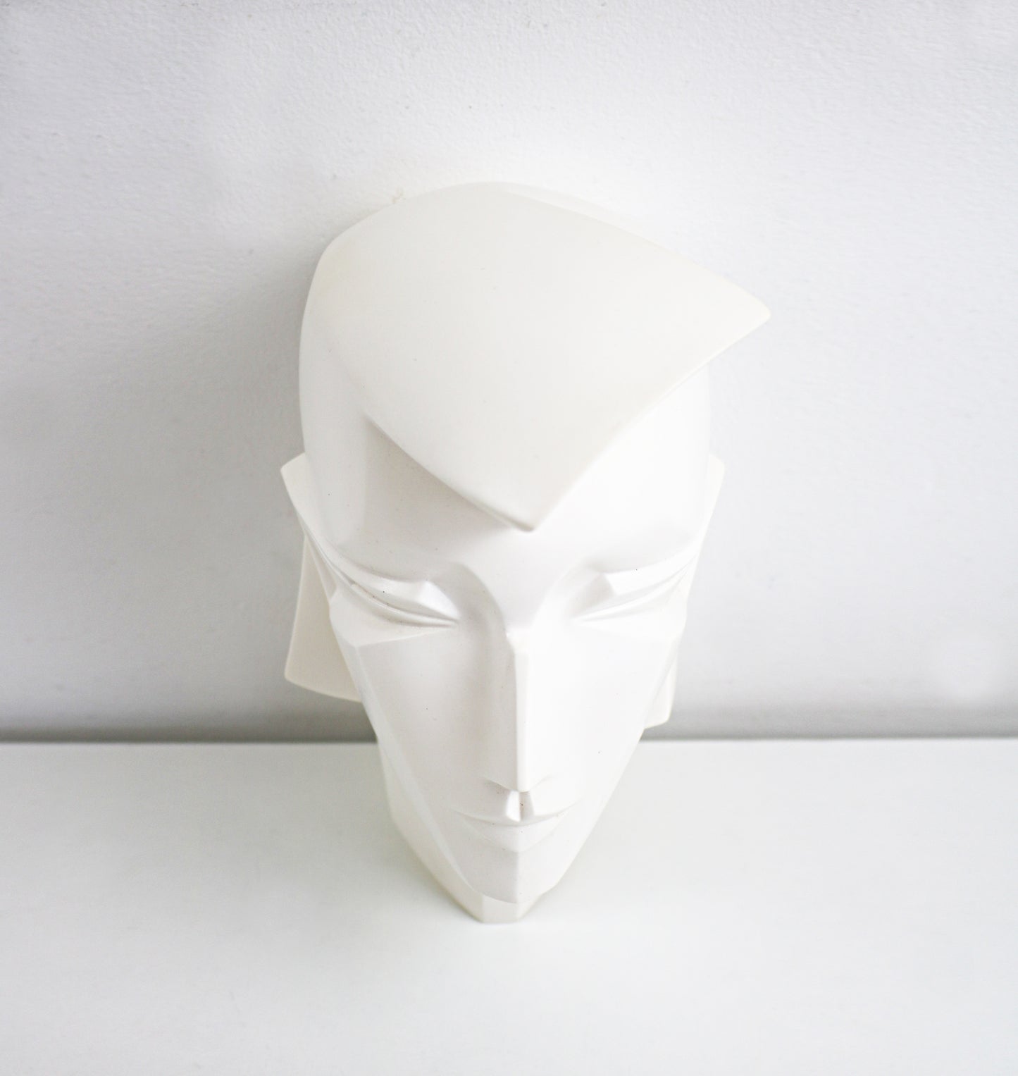 Original Lindsey B Brian or Brunhilde full face mannequin wall sculptures (stand also available) in white resin